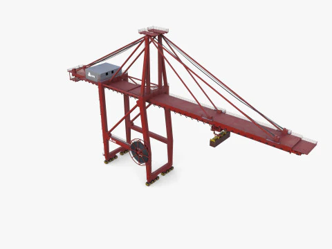Container Port Crane V1 3D Model