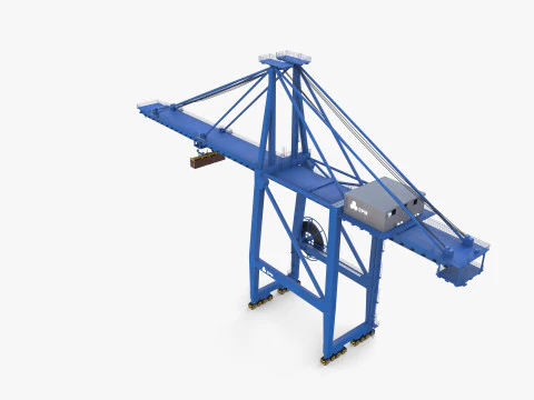 Container Port Crane V2 3D Model