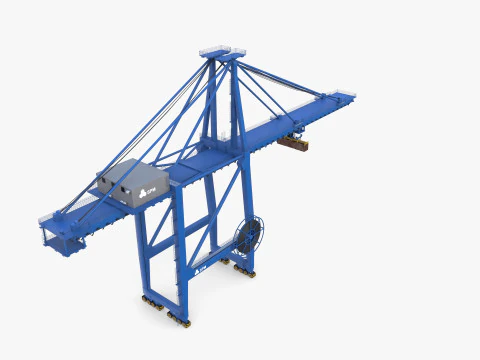Container Port Crane V2 3D Model