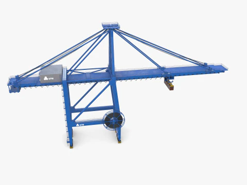 Container Port Crane V2 3D Model