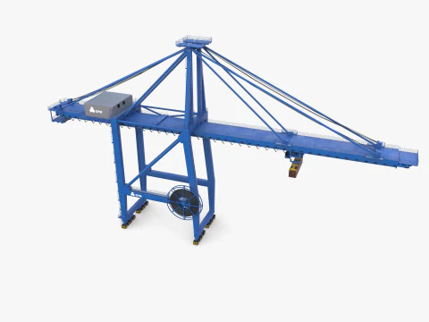 Container Port Crane V2 3D Model