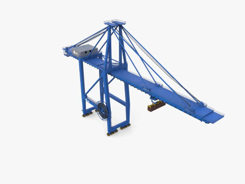 Container Port Crane V2 3D Model