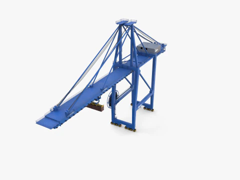 Container Port Crane V2 3D Model