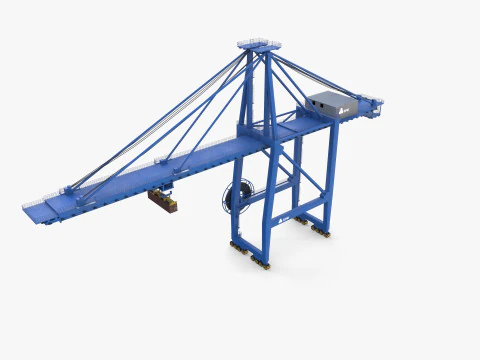 Container Port Crane V2 3D Model