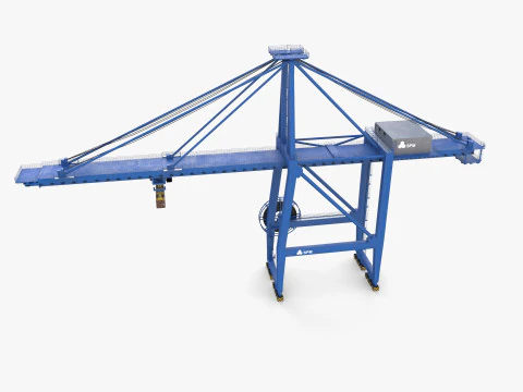 Container Port Crane V2 3D Model