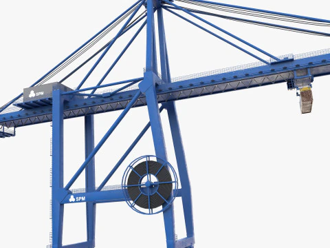 Container Port Crane V2 3D Model