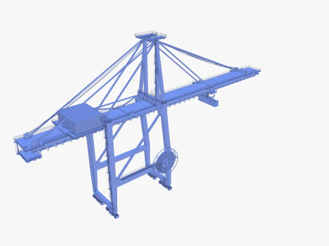 Container Port Crane V2 3D Model