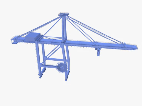 Container Port Crane V2 3D Model