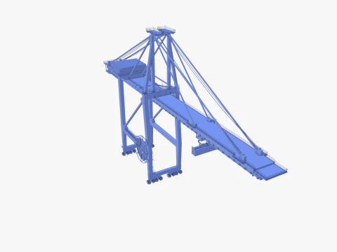 Container Port Crane V2 3D Model