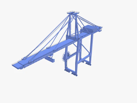 Container Port Crane V2 3D Model