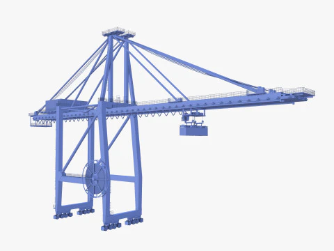 Container Port Crane V2 3D Model