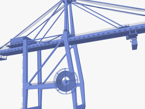 Container Port Crane V2 3D Model