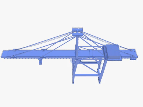 Container Port Crane V2 3D Model