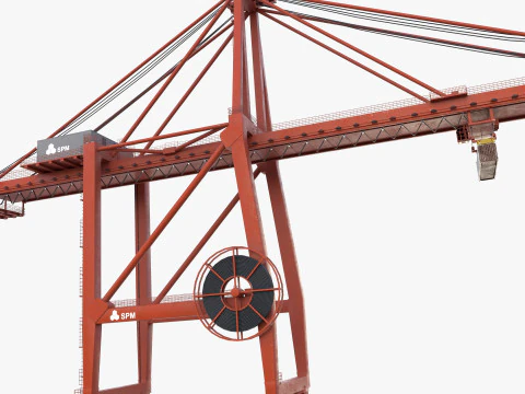Container Port Crane V3 3D Model