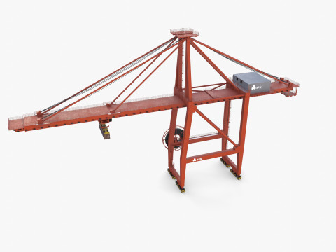 Container Port Crane V3 3D Model