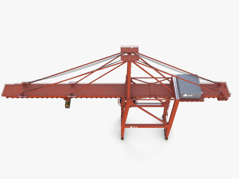 Container Port Crane V3 3D Model