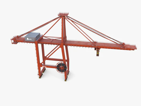 Container Port Crane V3 3D Model