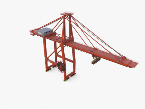 Container Port Crane V3 3D Model