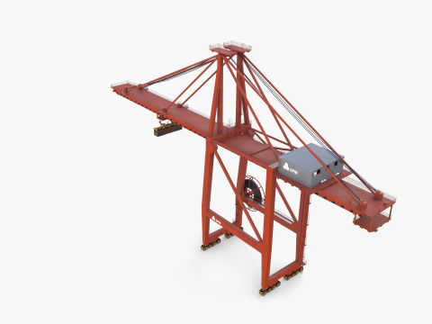 Container Port Crane V3 3D Model