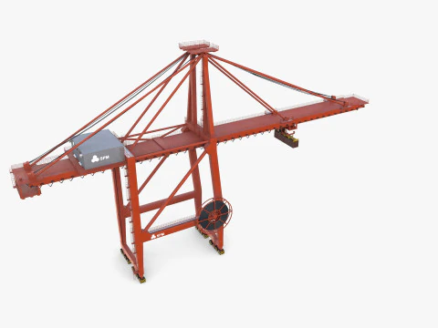 Container Port Crane V3 3D Model