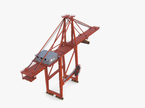 Container Port Crane V3 3D Model