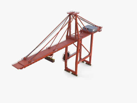 Container Port Crane V3 3D Model