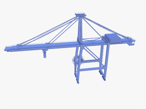 Container Port Crane V3 3D Model