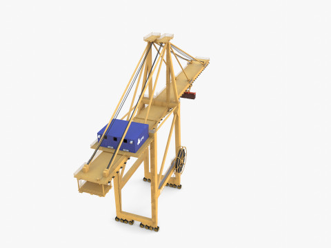 Container Port Crane V4 3D Model