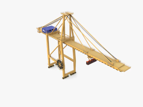 Container Port Crane V4 3D Model