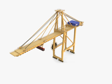 Container Port Crane V4 3D Model