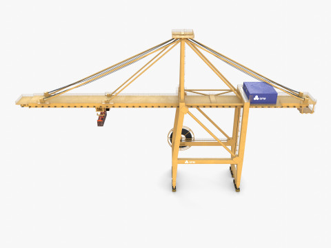 Container Port Crane V4 3D Model