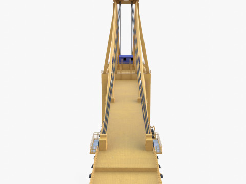 Container Port Crane V4 3D Model