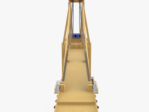 Container Port Crane V4 3D Model