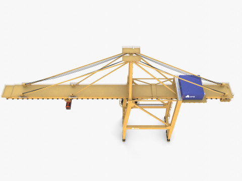 Container Port Crane V4 3D Model