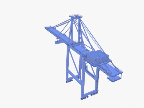 Container Port Crane V4 3D Model