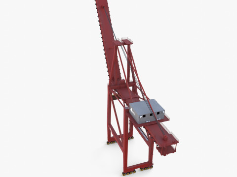 Container Port Crane V5 Model 3D