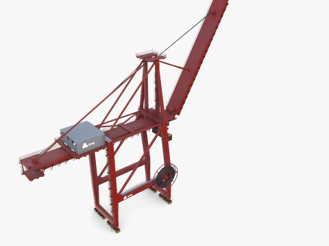 Gru portuale per container V5 Modello 3D
