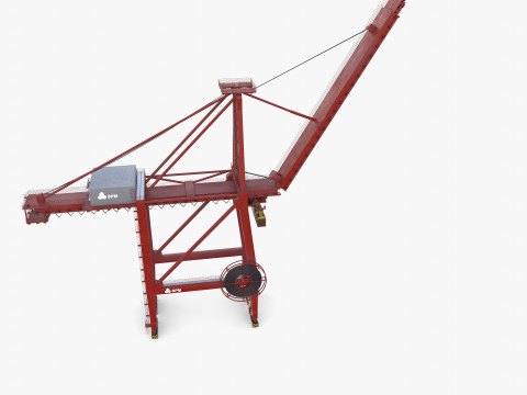 Container Port Crane V5 Model 3D