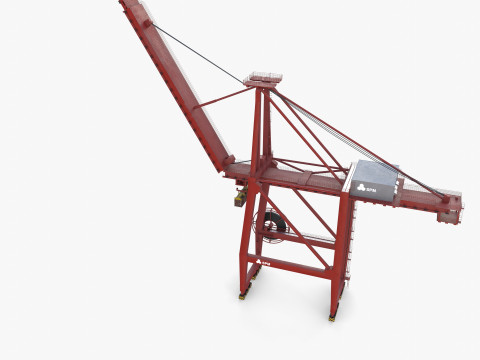 Container Port Crane V5 Model 3D
