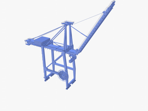 Container Port Crane V5 Model 3D