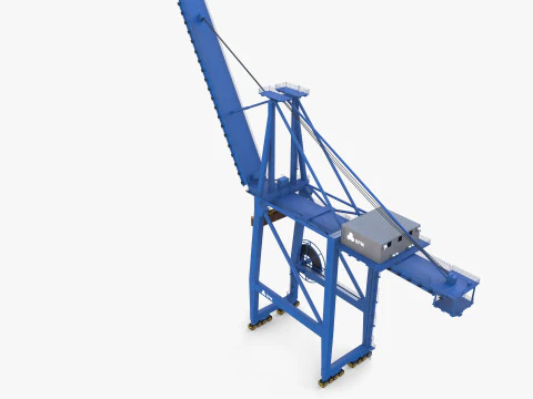 Container Port Crane V6 3D Model
