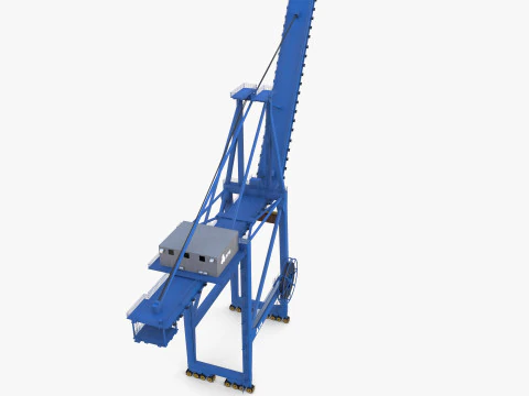 Container Port Crane V6 3D Model