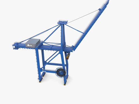Container Port Crane V6 3D Model