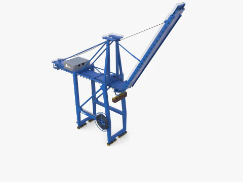 Container Port Crane V6 3D Model
