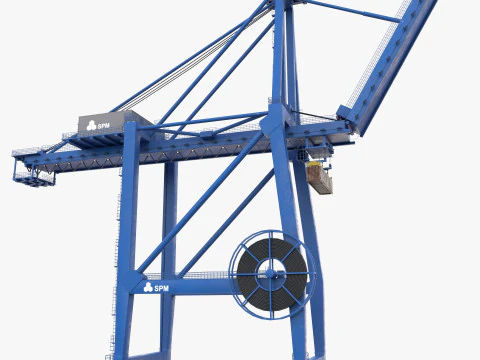 Container Port Crane V6 3D Model