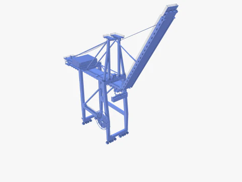 Container Port Crane V6 3D Model