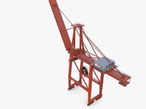 Container Port Crane V7 3D Model