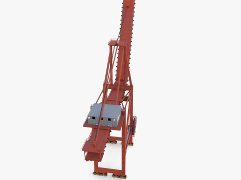 Container Port Crane V7 3D Model