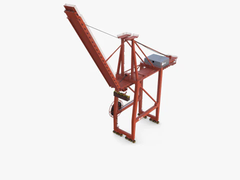 Container Port Crane V7 3D Model