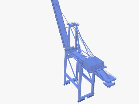 Container Port Crane V7 3D Model